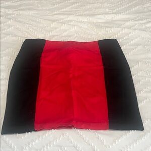 Red and Black pencil Skirt